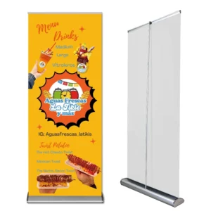 Roll-Up Banner Aluminum Display Stand with Teardrop Base, 80x200cm