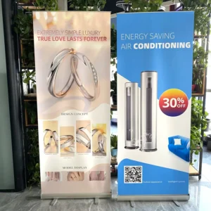 Roll-Up Banner Stand Custom Wedding Advertising X-Banner Vinyl Portable Waterproof Retractable