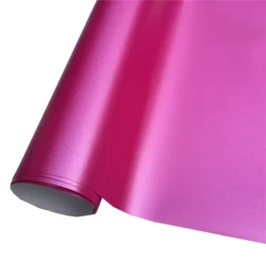 Rose Pink Satin Metallic Car Color Changing Vinyl Wrap Sticker 1.52*16M