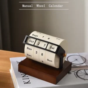 Rotary Perpetual Calendar Desktop Flip Calendar With Rotating Base Motivational Countdown Calendar For Study And Exams