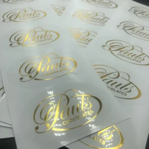 Round Clear Plastic Vinyl Logo Stickers