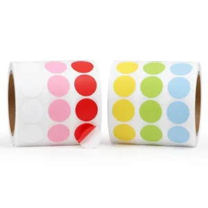 Round Color Labels Self Adhesive Colored Dot Stickers for Food Packaging Retail Pricing Warehouse Sorting Custom Size