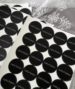 Round Color Laser Holographic PVC Sticker Label with Silk-Screen Printing, Recyclable