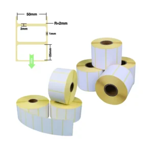 Round Thermal Barcode Price Labels for Food and Shipping Packaging Roll