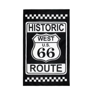 Route 66 US Mother Highway Retro Banner Flag 3x5FT Digital Printed Polyester Wall Art