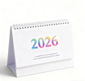 Rustic Style Standing Colorful Table Monthly Desk Calendar
