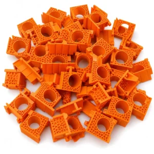 SLA 3D Printed Resin Parts Painted Orange Precision Gear Ring Prototype Functional Component Small Batch OEM Service