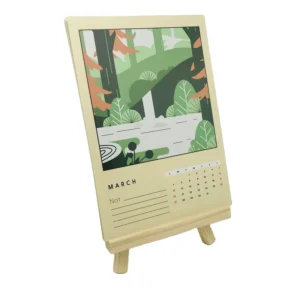 SM-RL004 Custom Wooden Stand Desk Calendar