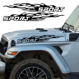 SPORT PVC Car Sticker Decal Kit Door Side Hood Wrap Vinyl Film Waterproof