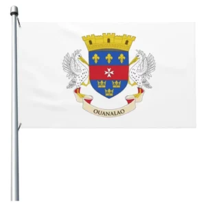 Saint Barthlemy Flag, 3 x 5 ft, Customizable, Eco-Friendly, Durable, Vivid Color, Fade-Resistant