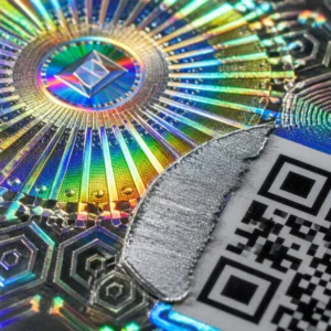 Scratch-Off QR Code Holographic 3D Anti-Counterfeit Security Labels Traceable Self-Adhesive