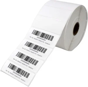 Scratch-Off Thermal Self-Adhesive Label Roll, Blank White Barcode, 60x40mm for Supermarkets