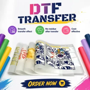 Screen Print DTF Transfer Sheets for T-Shirts, Heat-Press Stickers