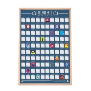 Screen Printed Scratch Off Movie Poster 100 Films & Date Night Ideas Holiday Gift Planner