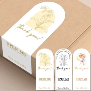 Sealed Sticker Gift Boxes Packaging Labels for Candle Model Thank You