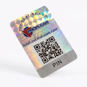 Security QR Code Barcode Hologram Sticker Label