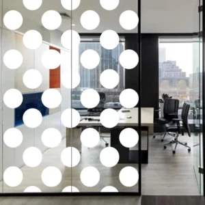 Self-Adhesive 2 Mil Modern Decorative Window Sticker Glass Door Film Roll 60mm Dot Pattern PET for Hotel Use