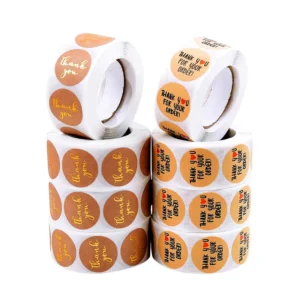Self-Adhesive Custom Logo Printed Glossy Waterproof Labels