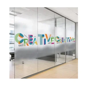 Self Adhesive Electrostatic PVC Office Glass Door Frosted Translucent Decorative Sticker Reusable Eco Friendly Waterproof