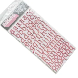 Self-Adhesive Glitter Crystal Acrylic Alphabet Rhinestone Letters UV-Printed Stickers