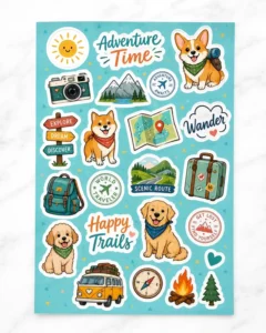 Self-Adhesive Labels and Decals Kiss-Cut Waterproof Die-Cut Vinyl Stickers