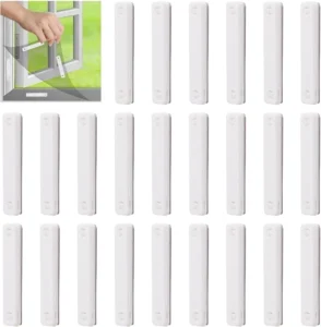 Self-Adhesive Plastic Magnetic Window Clamp for Mosquito Nets and Fly Screens White