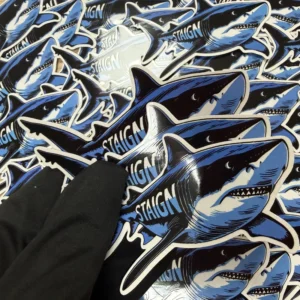 Self-Adhesive UV Waterproof Holographic Sheets Sticker Anime Clean PVC Label Custom Logo Die-Cut Vinyl Stickers