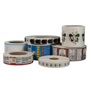 Self-Adhesive Vinyl Labels on Roll, Waterproof Custom Logo Stickers for Promotion