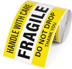 Self-Adhesive Warning Transport Barcode and Fragile Item Packaging Labels