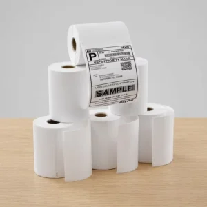Self-Adhesive Waterproof Roll Packaging Labels Heat-Sensitive Label Paper Compatible with Heat-Sensitive Printers No Carbon Tape