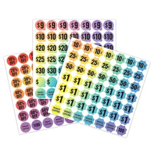 Self-Adhesive Waterproof Sale Price Stickers and Discount Labels for Retail Stores