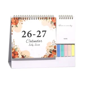 Self-Discipline Check-In Desk Calendar with Monthly Notes Planner