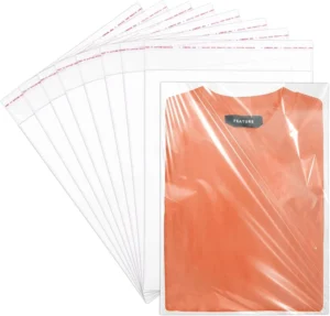 Self-Sealing Clear Cellophane Shirt Packaging Bags for Candy Snacks Gifts and Party Favors