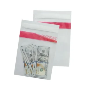 Self Sealing Tamper Proof Plastic Mailing Security Evidence Deposit Bag with Custom Logo for Banking
