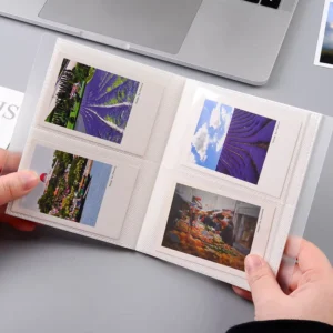 Semi-Transparent Frosted PP Full-Open Photo Album, DIY American Family Growth Album, Portable Travel OEM