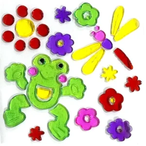 Set of 6pcs 20*20cm Window Stickers for Spring Summer Suncatcher Gel Decorations Clings Stick On Decorations