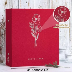 Sewn-Bound 4×6 and 5×7 Photo Album for 200 or 500 Photos, PU Leather Cover