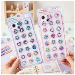 Shiny Marble 3D Stickers for Journal Decoration