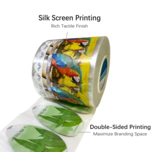 Silk Screen Printed Double-Sided Adhesive Custom Label Sticker