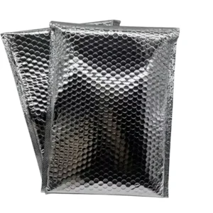 Silver Aluminized Film Bubble Envelope, Self-Adhesive, Poly Foam Composite, 140g, Printed