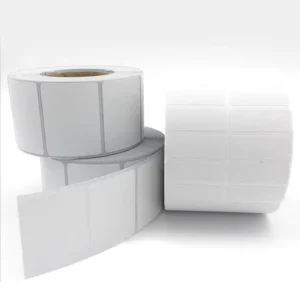 Silver Holographic Adhesive Paper Heat-Resistant Thermal Label Rolls, 40mm x 10mm