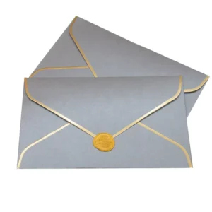 Silver Paper Letter Invitation Envelope for Gifts or Wallets