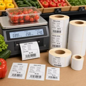 Silver Thermal Labels, 20×30 mm, 50×30 mm, 50×89 mm, 34×20 mm, 32×25 mm, 50×40 mm, 50×80 mm, 40×20 mm, 55×40 mm