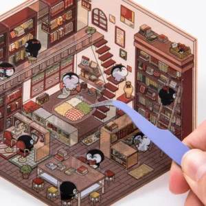 Simno 1.0 Korean Style Cute Stationery Supplies 3D Effect Make a Shop Sticker Scene DIY Scrapbooking Supplies Art Craft