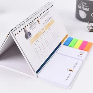Simple Chronicle Calendar with Notes Memo Calendar Company Customized Office Desktop Notepad Table Flip Calendar and Notepad