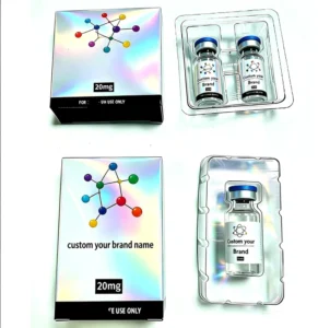 Single 3 ml Vial Box with Hologram Labels and Plastic Tray