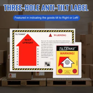 Single-Angle PET Octagon Tilt Indicator Shipping Labels