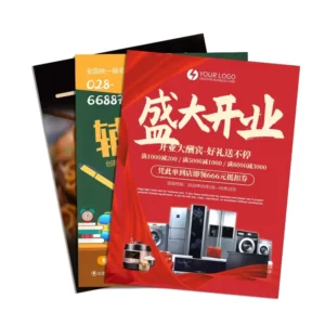 Single Page Flyer Menu Custom Paper and Paperboard Printing Product