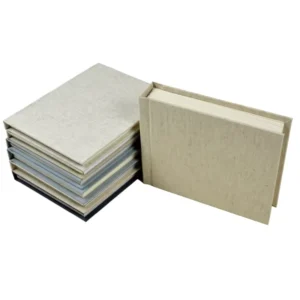 Slip-In Photo Album with Cotton and Linen Fabric Picture Frames