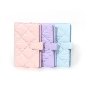 Small 3 Inch Bubble Rhombus Photo Album, 108-Photo Capacity, Waterproof PU